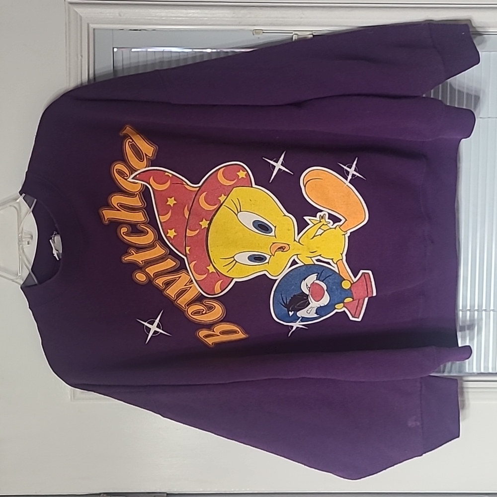 Vtg Looney Tunes Tweety Bird Bewitched Swearshirt